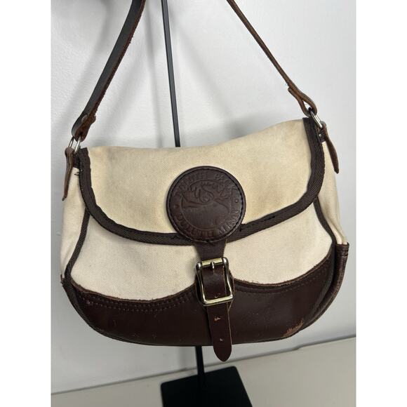 Duluth Pack Medium Canvas Leather Saddle Bag Natural Color - Picture 1 of 16